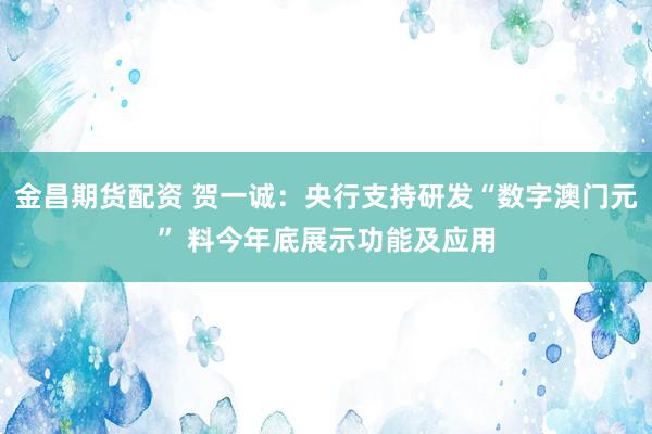 金昌期货配资 贺一诚：央行支持研发“数字澳门元” 料今年底展示功能及应用