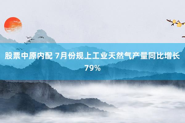 股票中原内配 7月份规上工业天然气产量同比增长79%